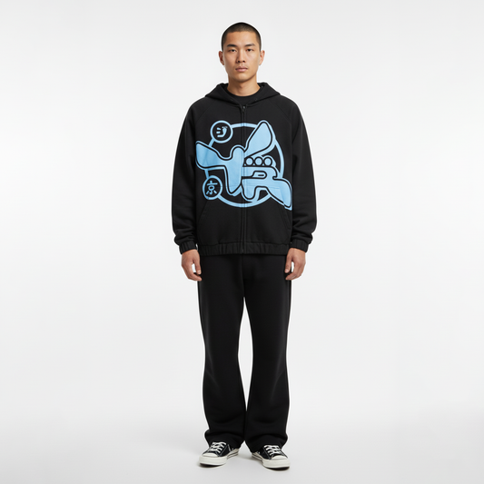 Black Logo Zip-Up