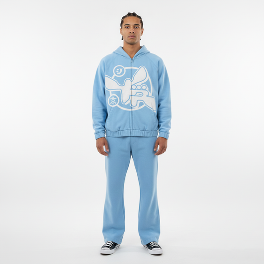 Sky Blue Logo Zip-Up